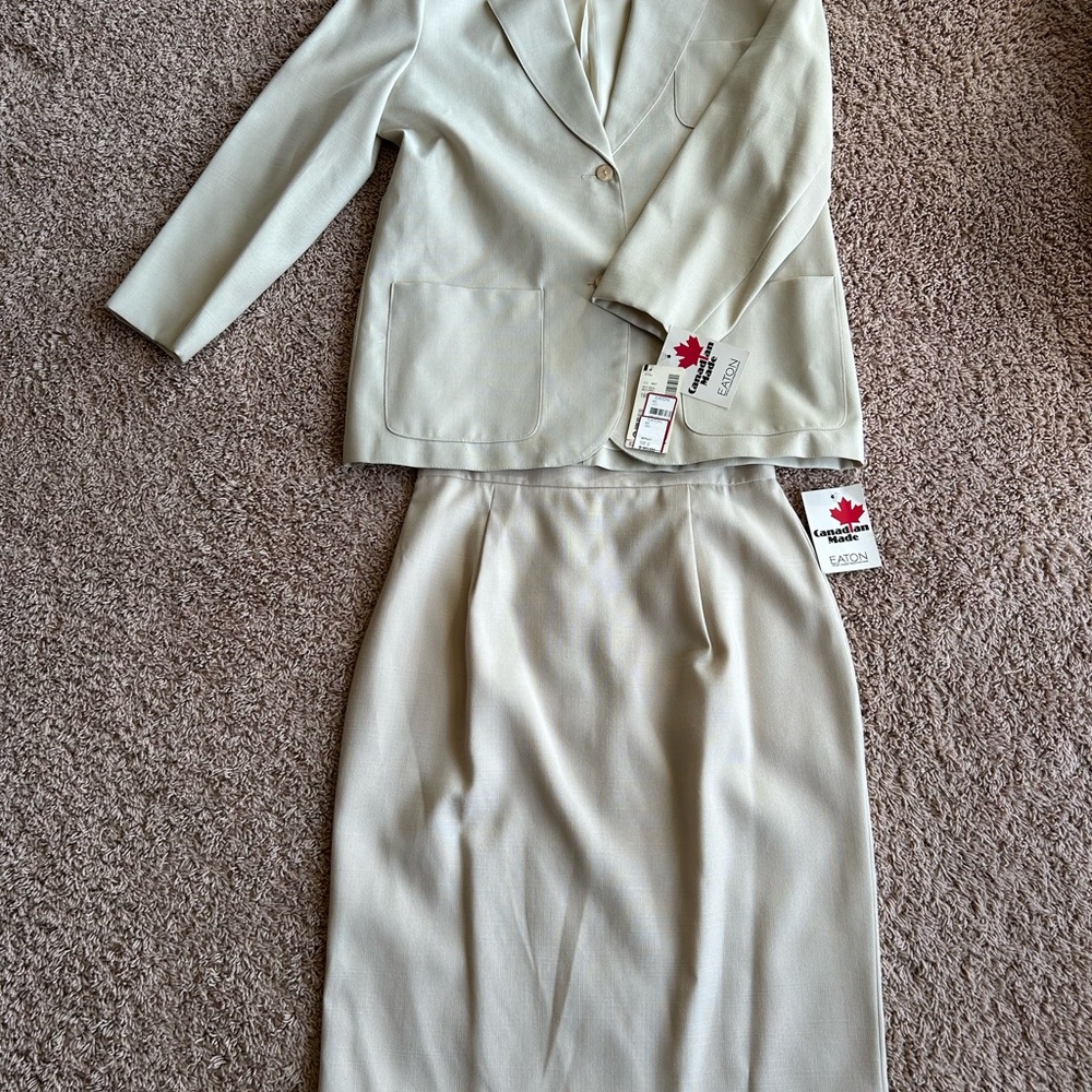 Koret made in Canada Vintage skirt and blazer. With tags from Eatons